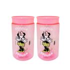 Kit 2 Potes Organizador Multiuso Rosa 350ml Minnie Mouse Disney 12cm - Tiba