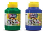 Kit 2 Potes Tinta Guache Verde E Azul 250ml - Acrilex