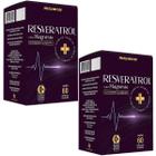 Kit 2 Potes Trans Resveratrol Magnésio 120 Capsulas Suplemento 500mg Natural Vitaminas B1 B6 B9 C K2 Original Concentrado Natunéctar Antioxidante