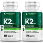 Kit 2 Potes Vitamina K2 Mk7 Menaquinona 7 Concentrada 350mg 240Cap s