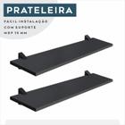 kit 2 Prateleira MDF decorativa 60x20cm Flutuante com suporte