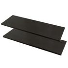 Kit 2 Prateleiras 40X15 Flutuantes Mdf 15Mm Preto Decoração - Decoralar