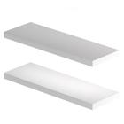 Kit 2 Prateleiras Nicho Parede Tamanho Branco Preto Moderno 30cm x 10cm MDF