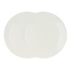 Kit 2 Pratos Para Sobremesa De Porcelana Clean Branco 20Cm