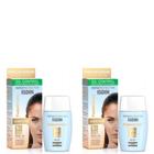 Kit 2 protetor solar facial isdin fusion water oil control fps60 - 30ml