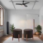 Kit 2 puff Decorativo para Sala Redondo Luxo Dallas Veludo