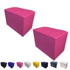 Kit 2 Puff Pufe Bau Decorativo Suede Organizador - Mercadão dos puffs