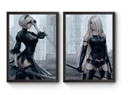 Kit 2 Quadros A4 Game Nier Automata