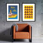 Kit 2 Quadros Beatles Yellow Submarine - 60X48Cm