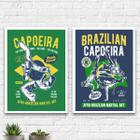 Kit 2 Quadros Capoeira Brasil 33x24cm - com vidro