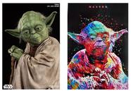 Kit 2 Quadros Decorativo Mestre Yoda Star Wars 28x20 Cm