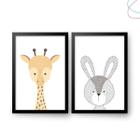 Kit 2 Quadros Decorativos - Animais Escandinavos