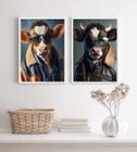 Kit 2 Quadros Decorativos Boi Fashion 45x34cm