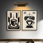 Kit 2 Quadros Decorativos Café - Art Deco 24X18Cm - Vidro