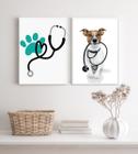 Kit 2 Quadros Decorativos Clinica Veterinária 33X24Cm