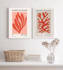 Kit 2 Quadros Decorativos Corais De Matisse 33X24Cm