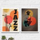 Kit 2 Quadros Decorativos Jazz 45x34cm