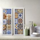 Kit 2 Quadros Decorativos Lavabo Azulejo Português Colorido Barroco