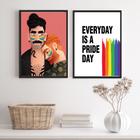 Kit 2 Quadros LGBT Gays Pride Day 24x18cm