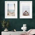 Kit 2 Quadros Praia Relax - 60X48Cm