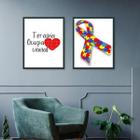 Kit 2 Quadros Terapia Ocupacional - Autismo 45X34Cm