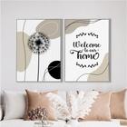 Kit 2 Quadros Welcome To Our Home 33X24Cm - Com Vidro Preta