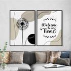 Kit 2 Quadros Welcome To Our Home 45x34cm - com vidro