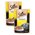 Kit 2 Ração Úmida para Gatos Sheba Adulto Sabor Frango Assado em Sachê 85g