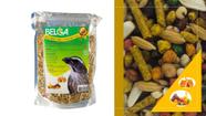 Kit 2 Rações Mistura para Pássaros / Passarinho Pixarro Trinca-ferro Mel com Frutas 500g Belga