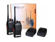 Kit 2 Radio Comunicador Baofeng 777s Vhf/uhf 16 Canais Profissional Com Fone