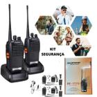 Kit 2 Rádio Comunicador Profissional 16ch + Fone De Ouvido