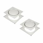 Kit 2 Ralos Click Inteligente Inox 15x15 Cm Anti Inseto e Odor + 2 Porta Grelha