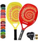 Kit 2 Raquete Beach Tennis Carbono Camewin Praia