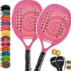 Kit 2 Raquete Beach Tennis Carbono Camewin Praia