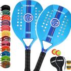 Kit 2 Raquete Beach Tennis Carbono Camewin Praia