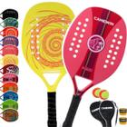 Kit 2 Raquete Beach Tennis Carbono Camewin Praia