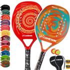 Kit 2 Raquete Beach Tennis Carbono Camewin Praia