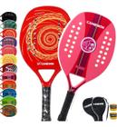 Kit 2 Raquete Beach Tennis Carbono Camewin Praia