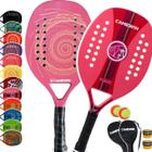 Kit 2 Raquete Beach Tennis Carbono Camewin Praia