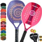 Kit 2 Raquete Beach Tennis Carbono Camewin Praia