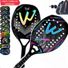 Kit 2 Raquetes Beach Tennis Camewin 100% Fibra De Carbono 3K