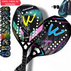 Kit 2 Raquetes Beach Tennis Camewin 100% Fibra De Carbono 3K