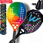 Kit 2 Raquetes Beach Tennis Camewin 100% Fibra De Carbono 3K