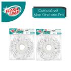 Kit 2 Refil Microfibra Para Mop Giratório Pro Flash Limp