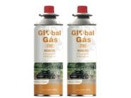 Kit 2 refil para maçarico e fogareiro cartucho gás butano campgás globalmix 227g solda culinário