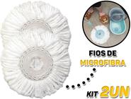 Kit 2 Refis P/ Mop Giratório Limpeza Prática Cor Branco Mor 008299
