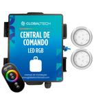 Kit 2 Refletor LED Piscina RGB 9W Inox + Central Touch - Iluctron