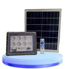 Kit 2 Refletor Led Solar Holofote 400W Com Placa Bateria Prova Dágua IP66 Frio Aluminio-JORTAN
