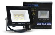 Kit 2 Refletores Led Aluminio 50w Bivolt Ip66 6500k Preto - VOLTER