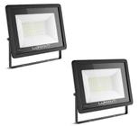 Kit 2 Refletores LED retangular IP65 50W, luz verde LUMANTI